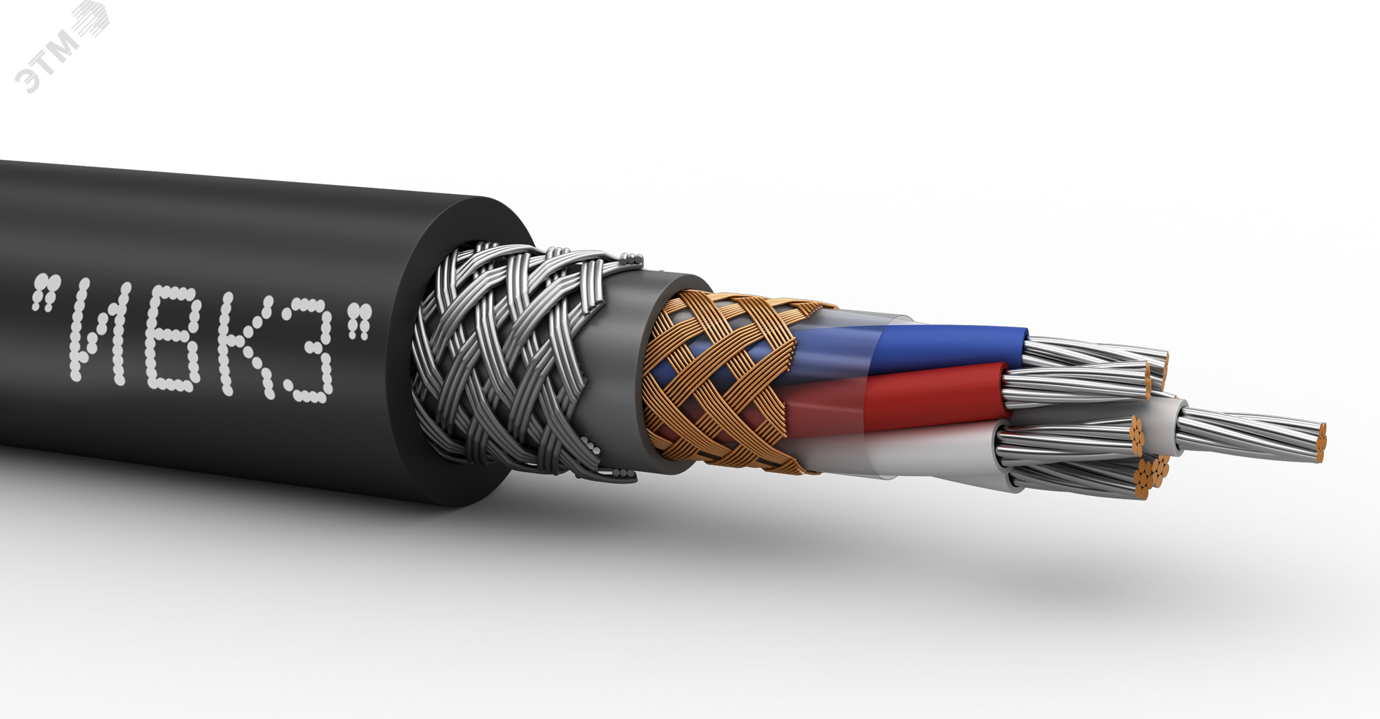 Изображение товара Кабель монтажный МКЭКШВнг(А)-LS 4х2х1.5 ТРТС - медный с броней и экраном