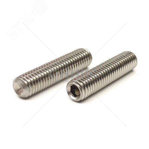 Изображение товара Винт установочный с засверленным концом. внутренний шестигранник ИСО 4029 [ДИН 916] А2 M 6X10 (шт)