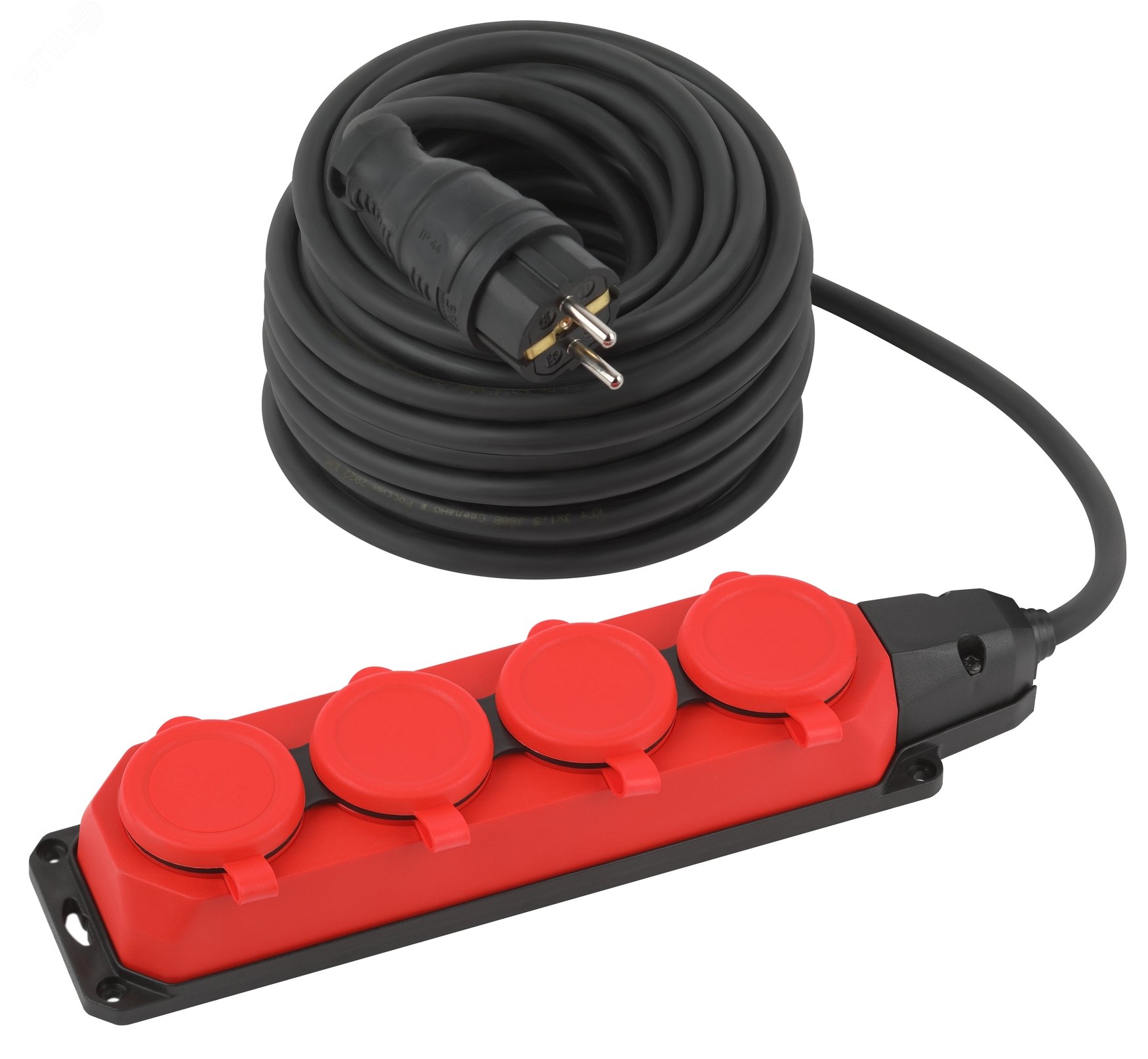 Изображение товара Удлинитель силовой ЭРА UK-4e-3x1,5-20м IP44 с заземлением 4 розетки