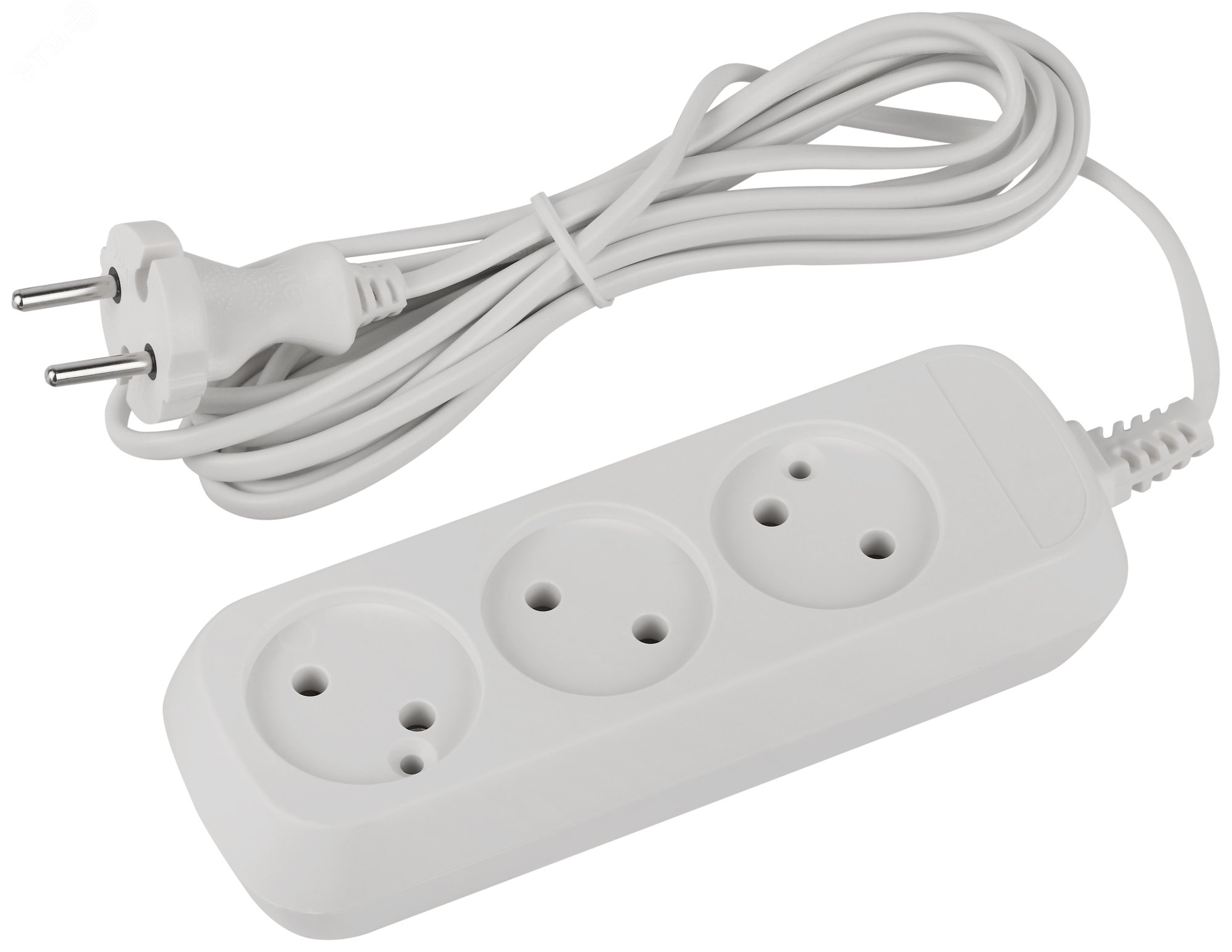 Изображение товара Удлинитель электрический 3 розетки без заземления 3м ШВВП 2x0.75мм2 ЭРА UDL-6-330 Greenline