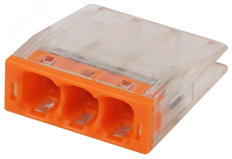 Изображение товара Клемма СМК компактная с пастой серии 243, 3 отверстия, 0,5-2,5 м NO-224-41 (шт)