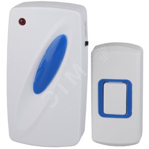 Изображение товара Беспроводной дверной звонок ЭРА C93 с 6 мелодиями, бело-синий