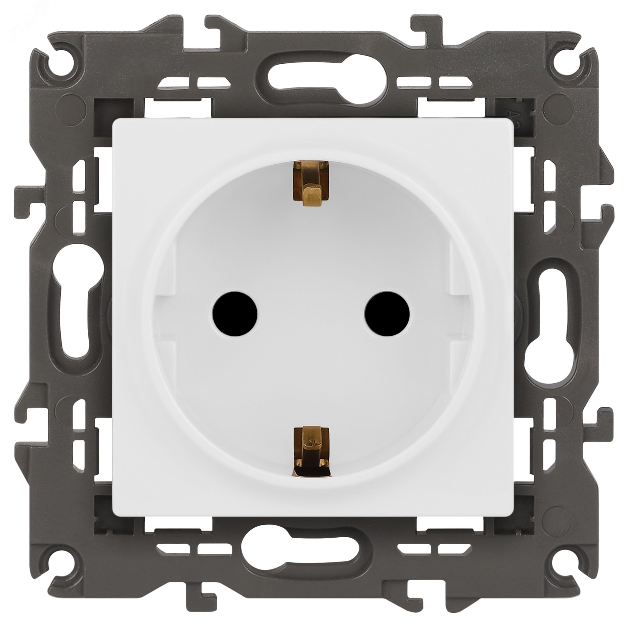 Изображение товара Розетка однофазная скрытого монтажа Эра Elegance 14-2102-01М белый матовый 16А 250В IP20