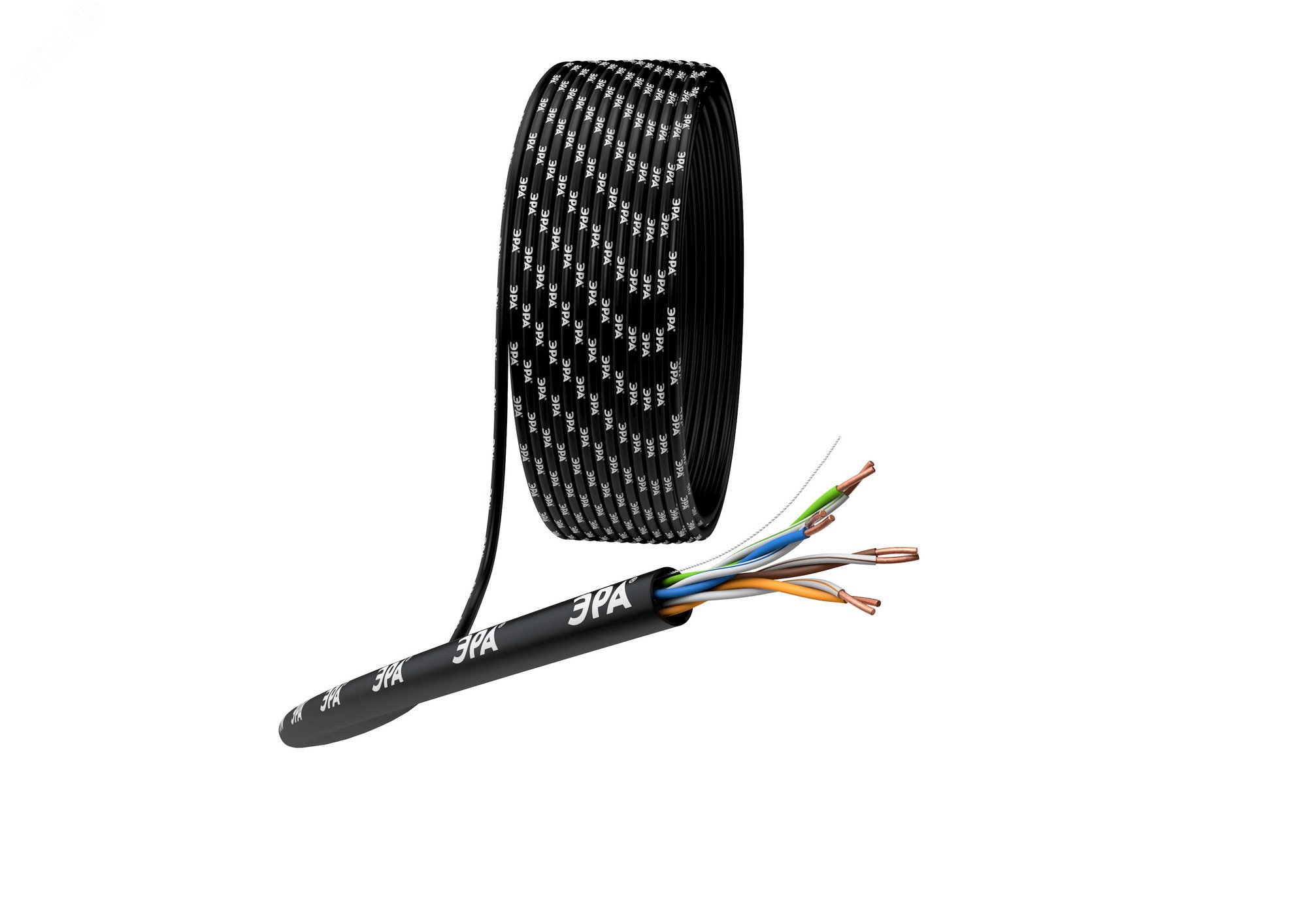 Изображение товара Кабель витая пара U/UTP 4x2x24 AWG Cat5e CU PE наруж. 305м U-4-PE (м)