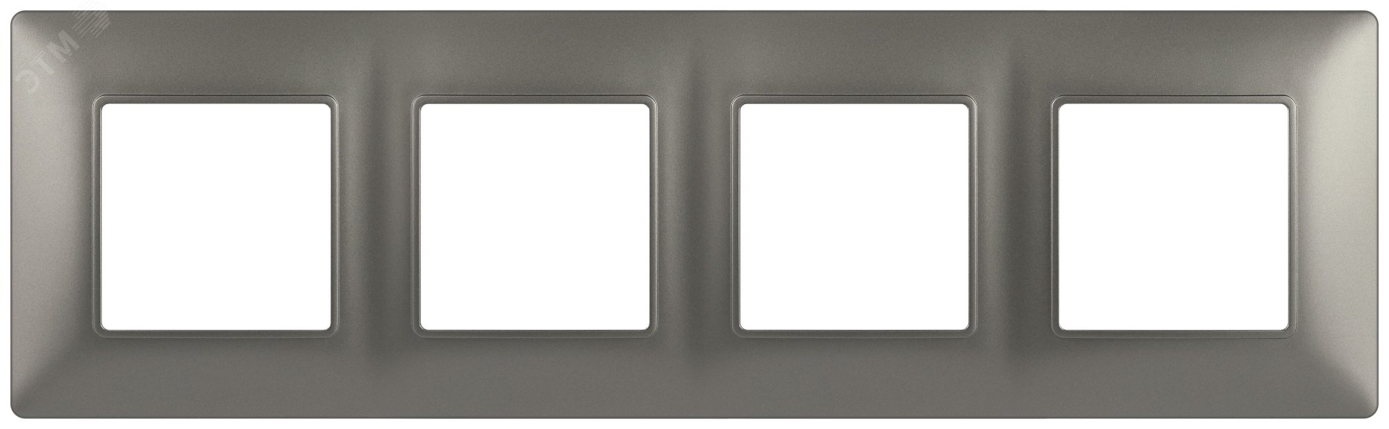 Изображение товара Рамка для розеток и выключателей ЭРА Elegance 14-5004-16 4 поста титан поликарбонат