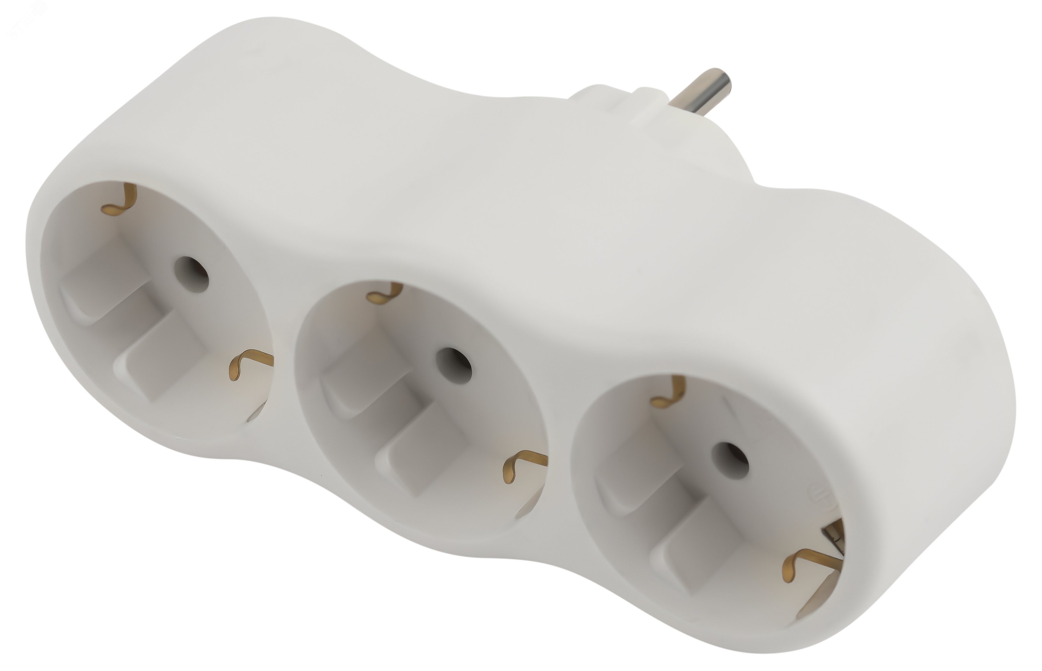 Изображение товара Разветвитель электрический SPx-3e-W на 3 розетки с заземлением 16А белый