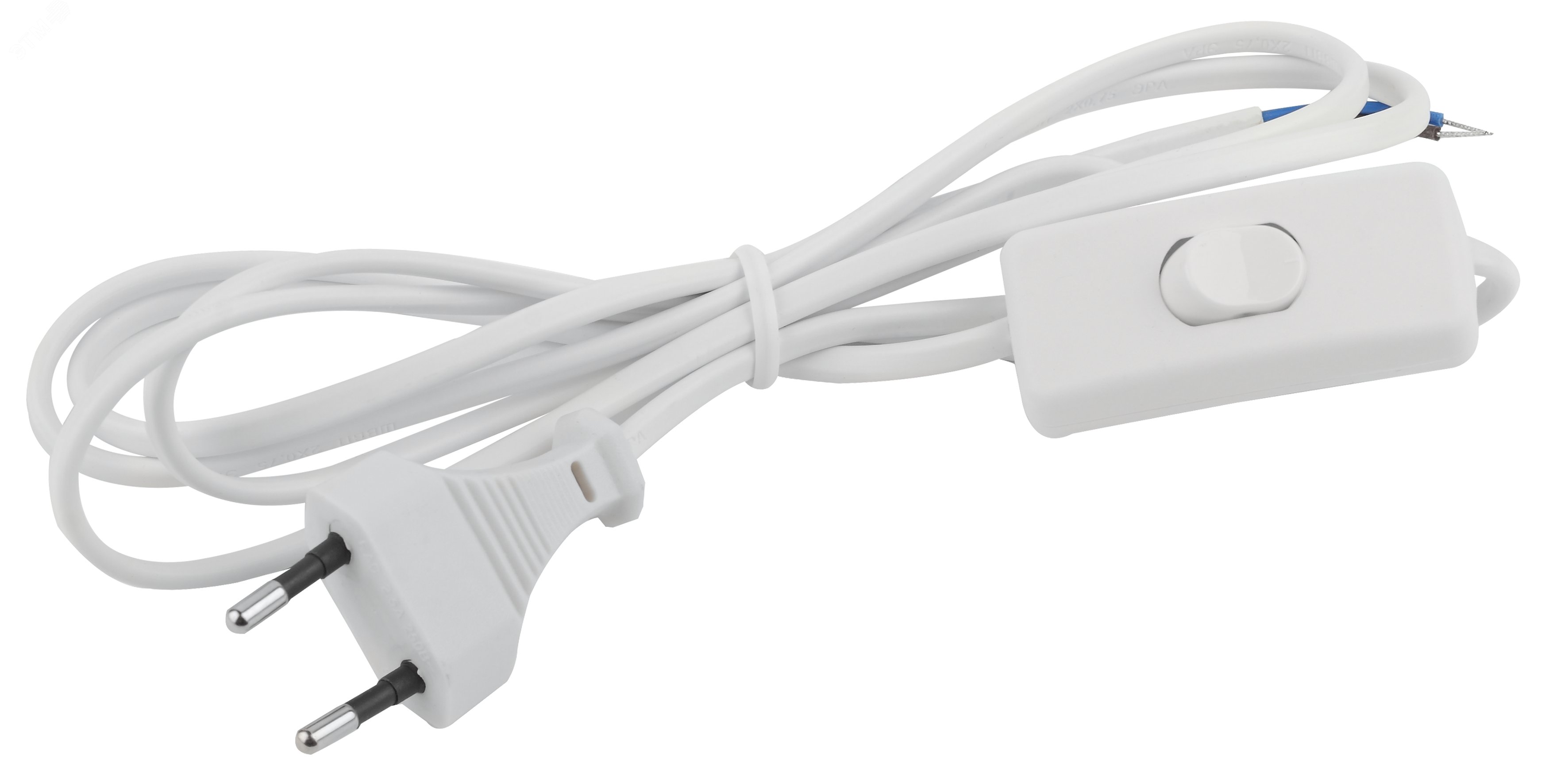 Изображение товара Шнур питания для бытовых приборов с вилкой 1,8 м белый ЭРА UX-ШВВП