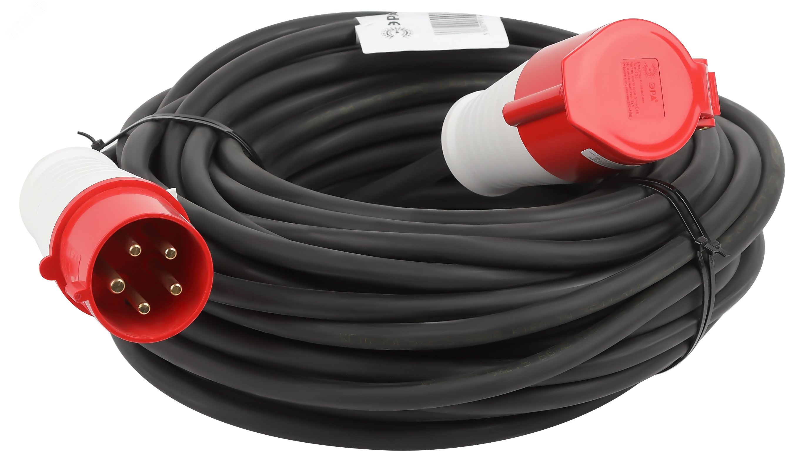 Изображение товара Удлинитель силовой IND380-U-1e-5x2,5-10m-IP44 на 380В в бухте 1 розетка CEE 5P 10м КГ 5х2,5 32A IP44 (шт)