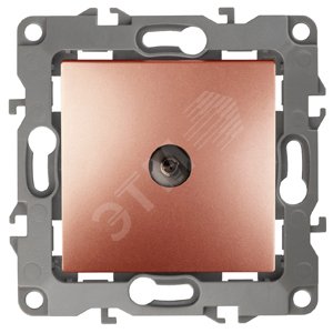 Изображение товара Розетка телевизионная одиночная Эра12 IP20 медь для скрытого монтажа