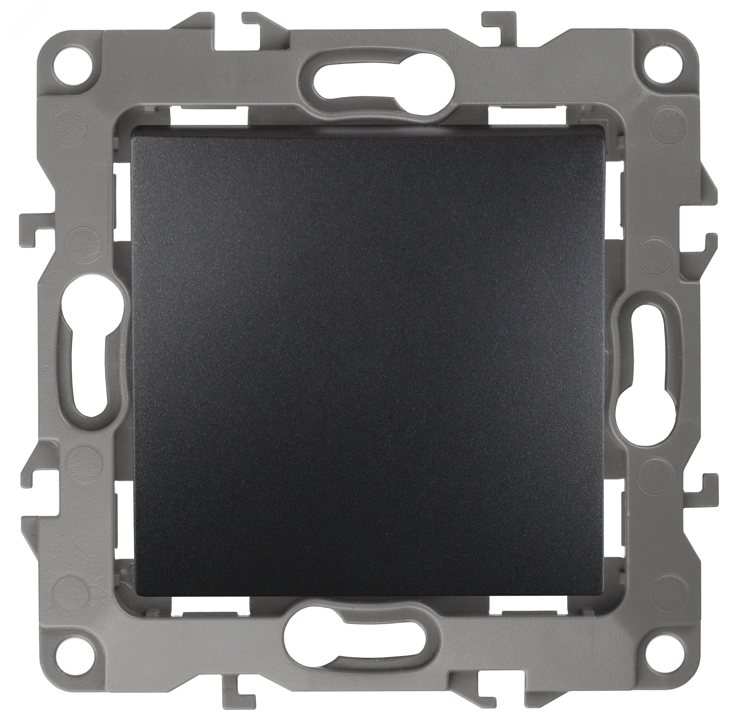 Изображение товара Выключатель кнопочный 12-1111-05 Эра12 антрацит 10АХ-250В