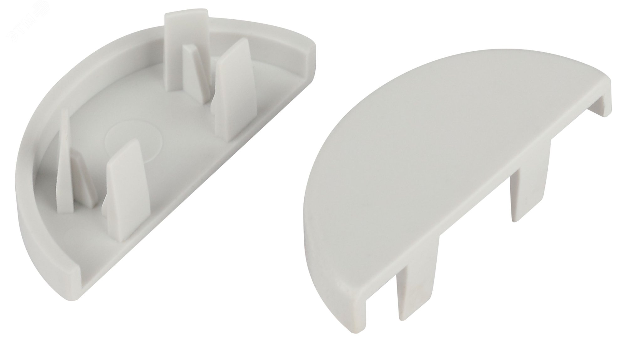 Изображение товара Заглушка EC-KK-30-13-FW для полукруглого кабель-канала белая 2 шт комплект