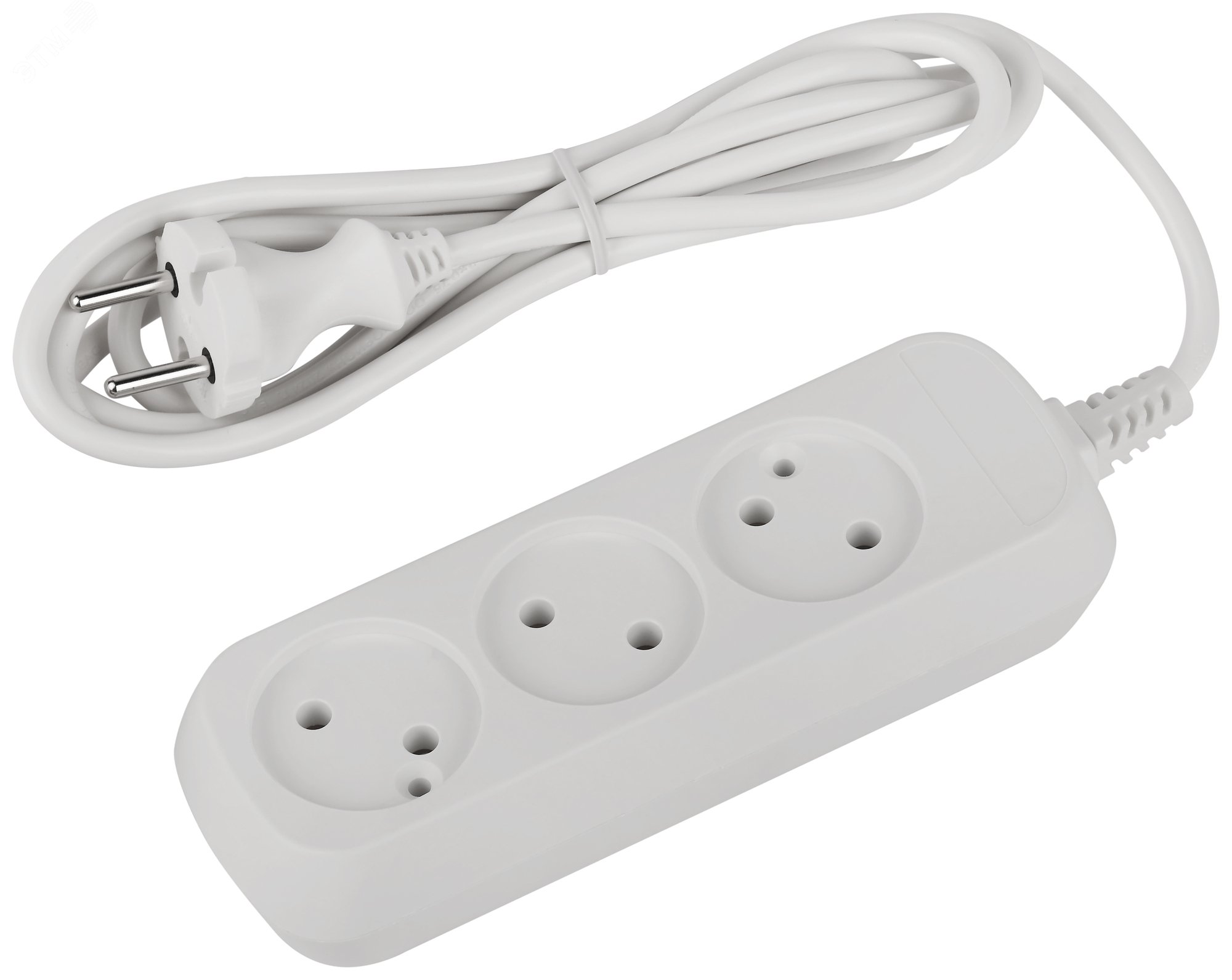 Изображение товара Удлинитель электрический 3 розетки без заземления 1,5м ПВС 2x0.75мм2 Greenline ЭРА