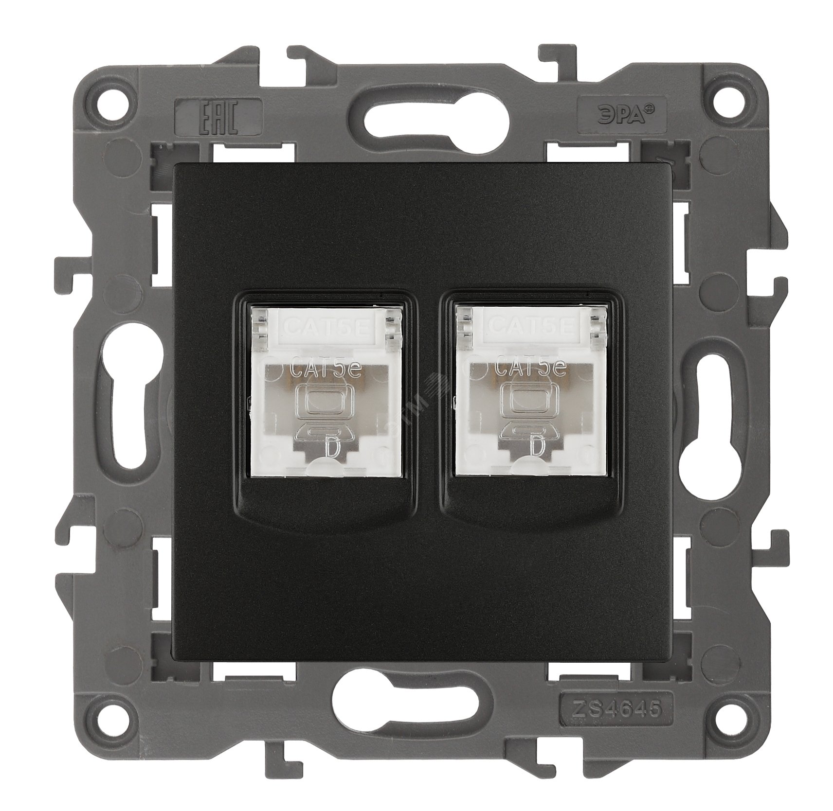 Розетка2хRJ45,ЭраElegance,антрацит,14-3108-05