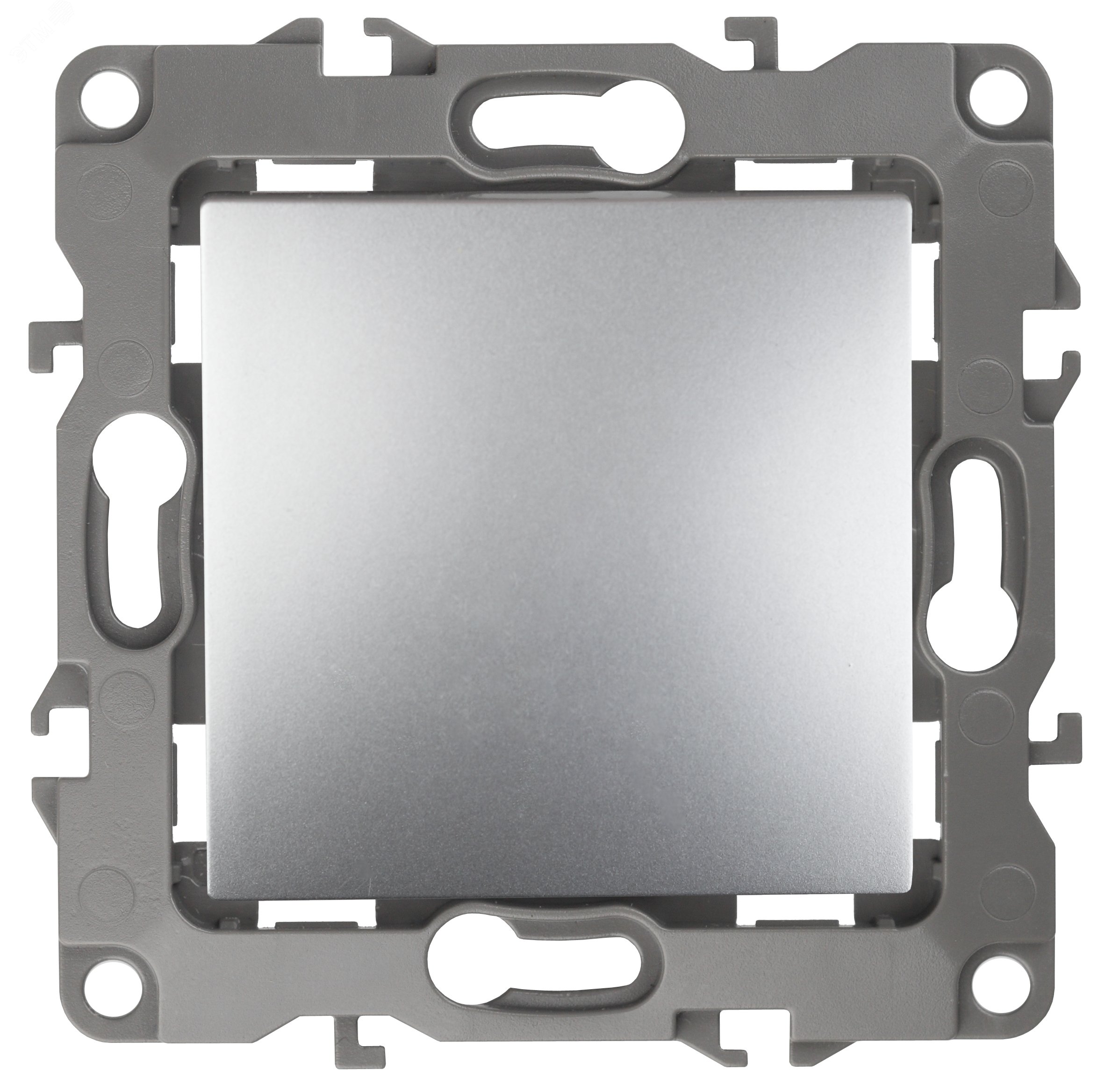 Изображение товара Кнопка, 10АХ-250В, Эра12, алюминий 12-1111-03 (шт)