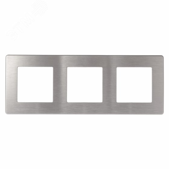 Изображение товара Рамка для розеток и выключателей ЭРА 12 постов алюминий пластиковая сатиновая