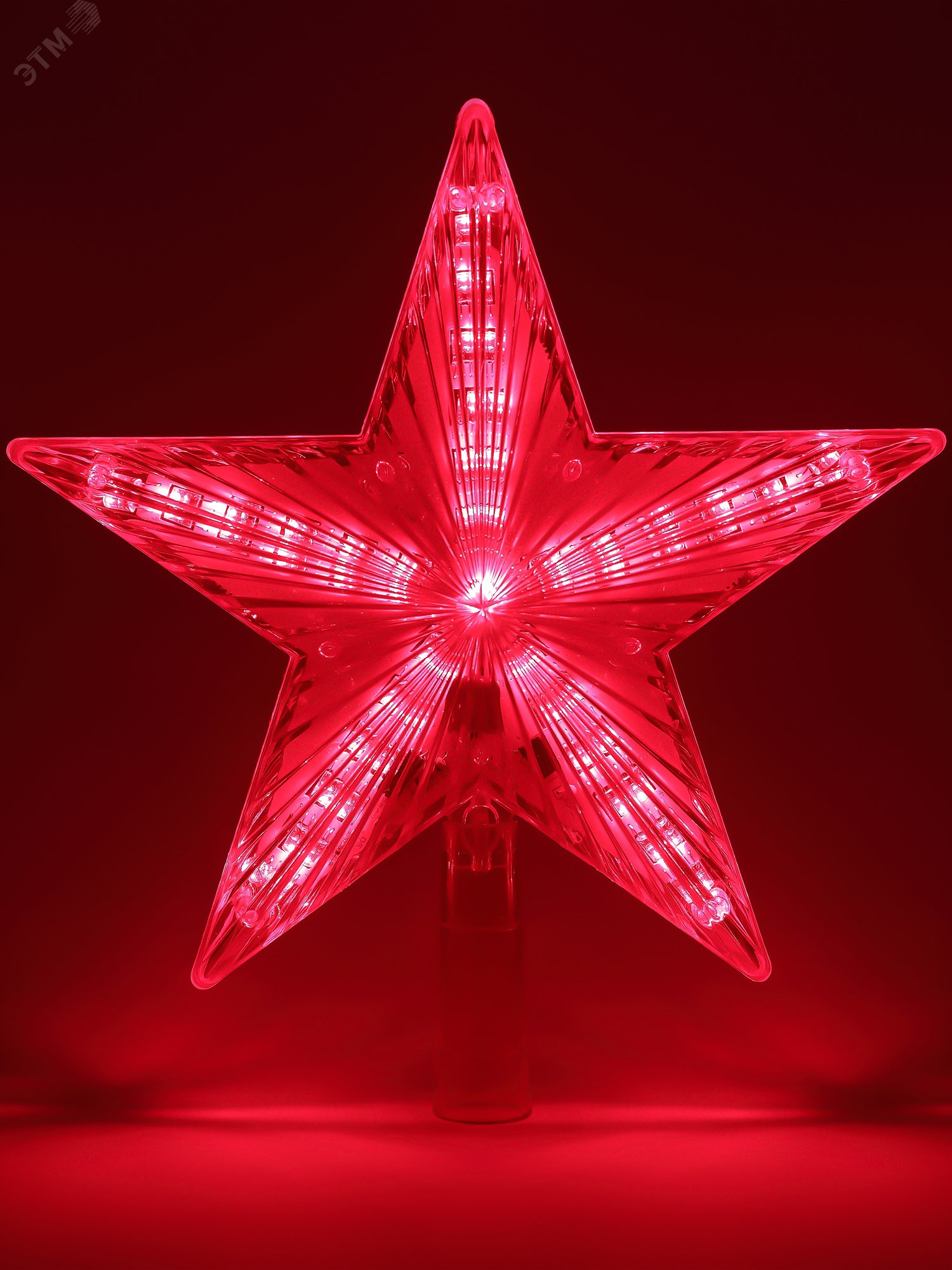 Светодиодная елочная верхушка Звезда, 31 LED, h21 см,длина провода 2,5 м., 220V, IP20 ENGEV-02 Б0056008 ЭРА - превью 2