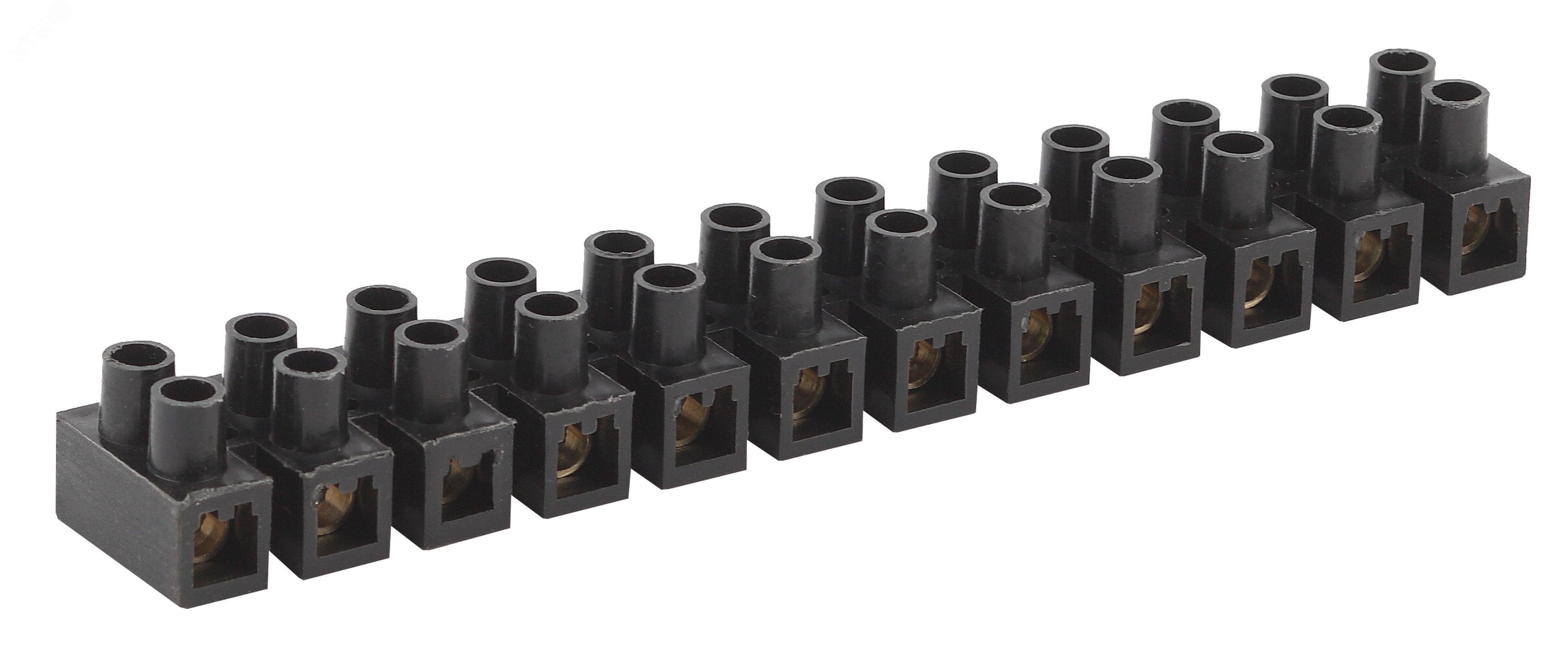 Изображение товара Зажим винтовой ЗВИ-3 полипропилен 0.5-4 мм2, 12 клеммных пар 100°С черный (шт)