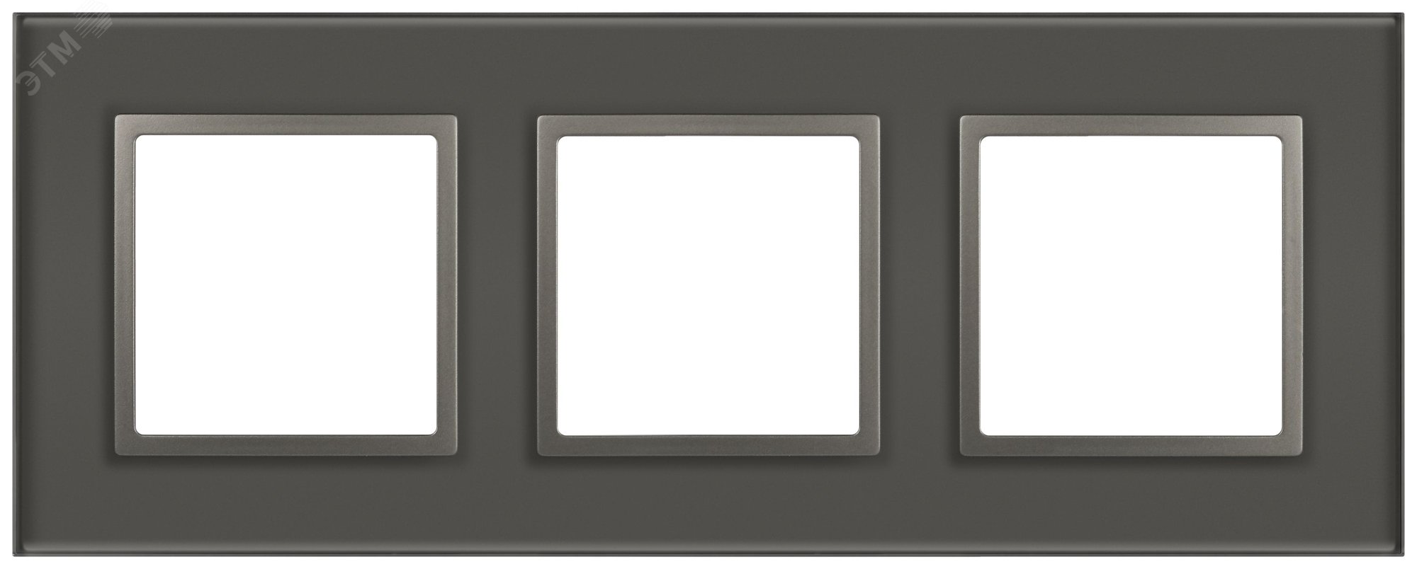 Изображение товара Рамка для розеток и выключателей 3 поста титан пластик ЭРА Elegance 14-5103-16 (шт)