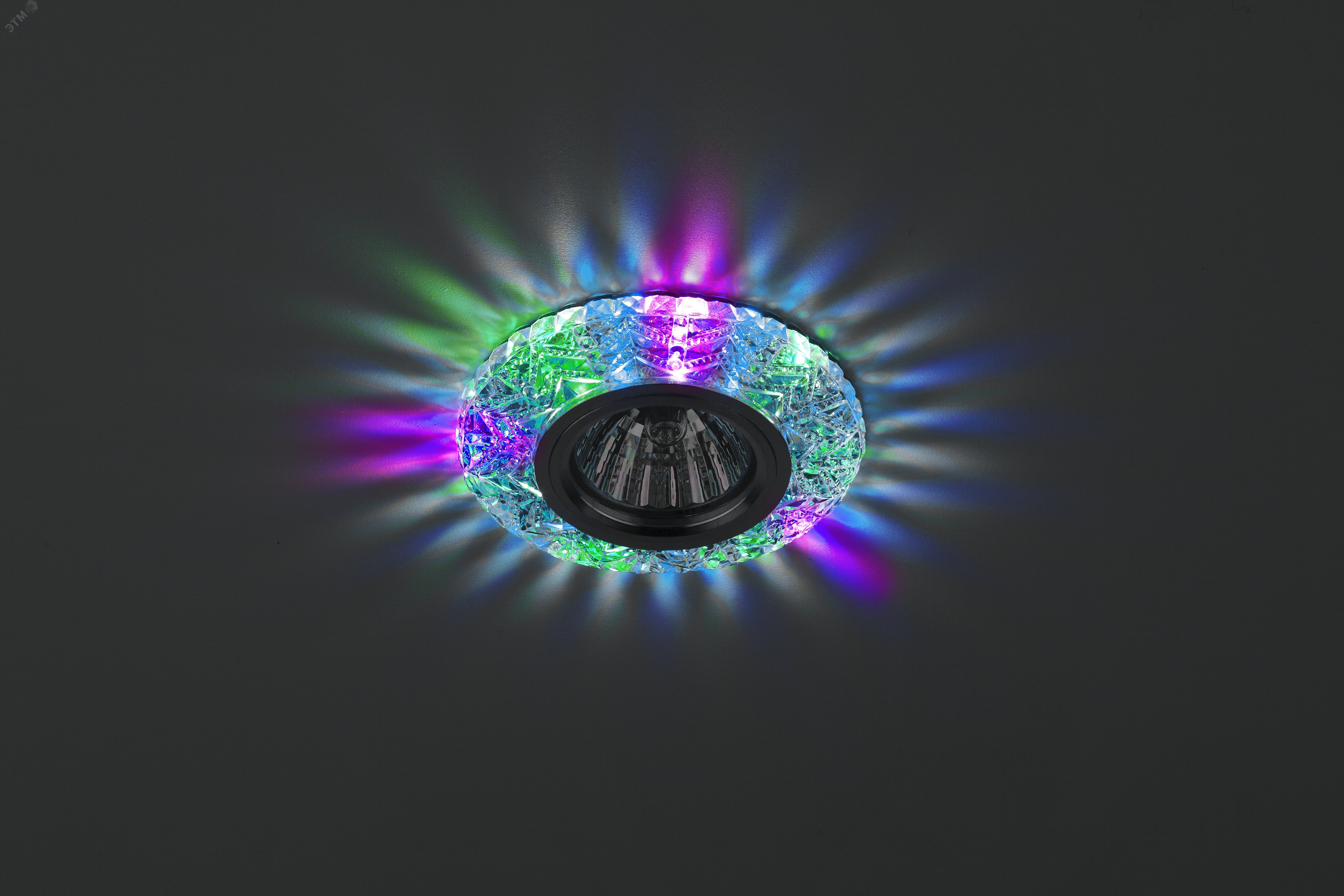Светильник точечный DK LD4 SL/RGB декор cо светодиодной подсветкой (мультиколор), прозрачный Б0019207 ЭРА - превью 2
