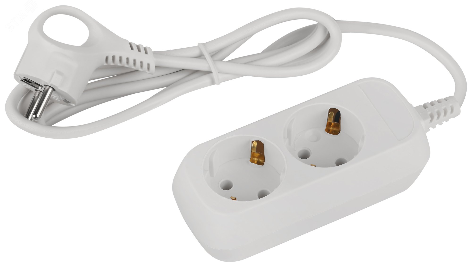 Изображение товара Электрический удлинитель с 2 розетками заземлением 1,5м ПВC ЭРА UDL-10-215-E