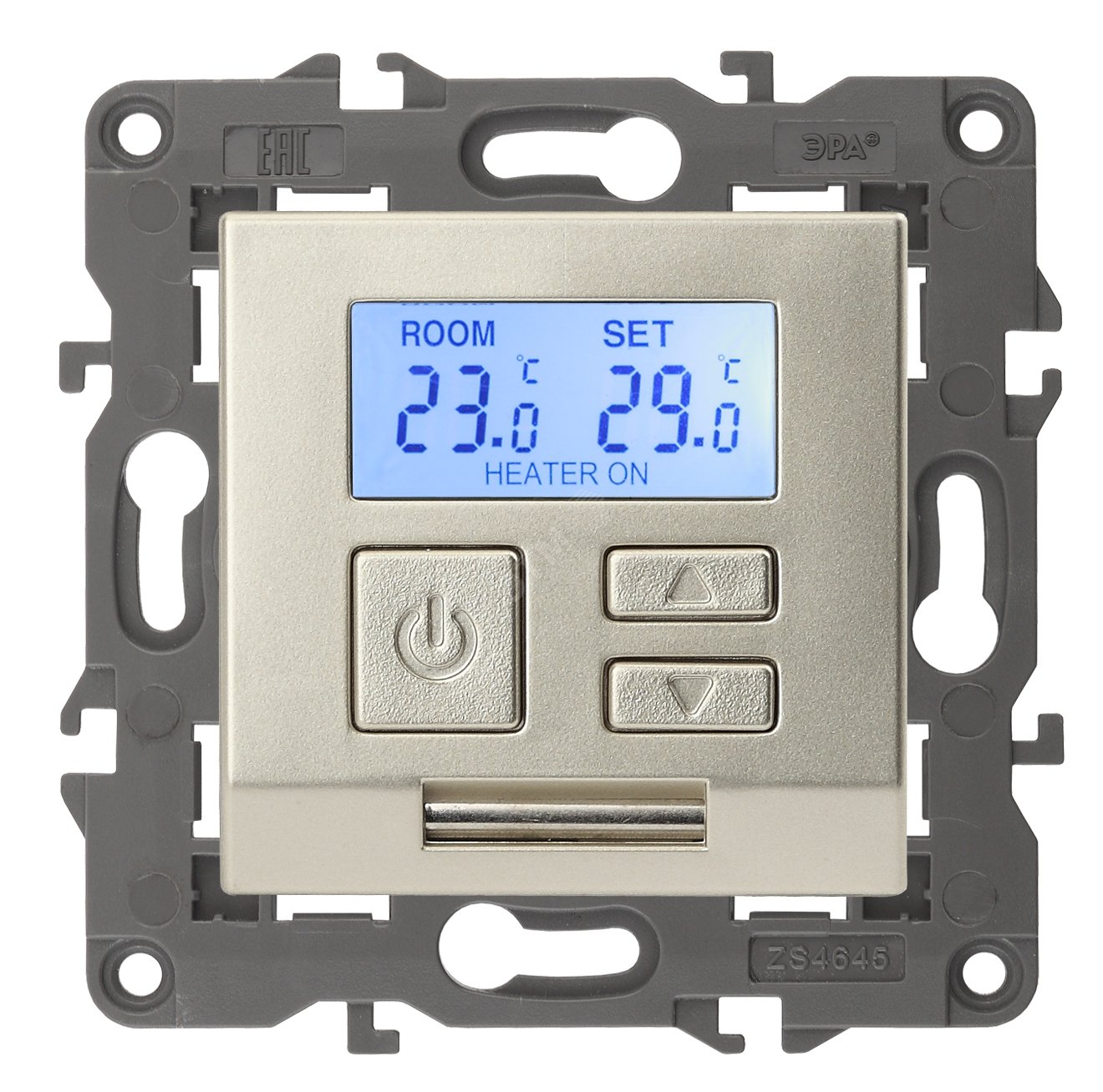 Изображение товара Терморегулятор универс.230В-Imax16А, Эра Elegance, шампань, 14-4111-04 (шт)
