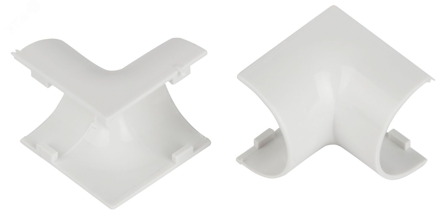 Изображение товара Угол внутренний для полукруглого кабель-канала 20х12мм белый ЭРА IC-KK-20-12-FW