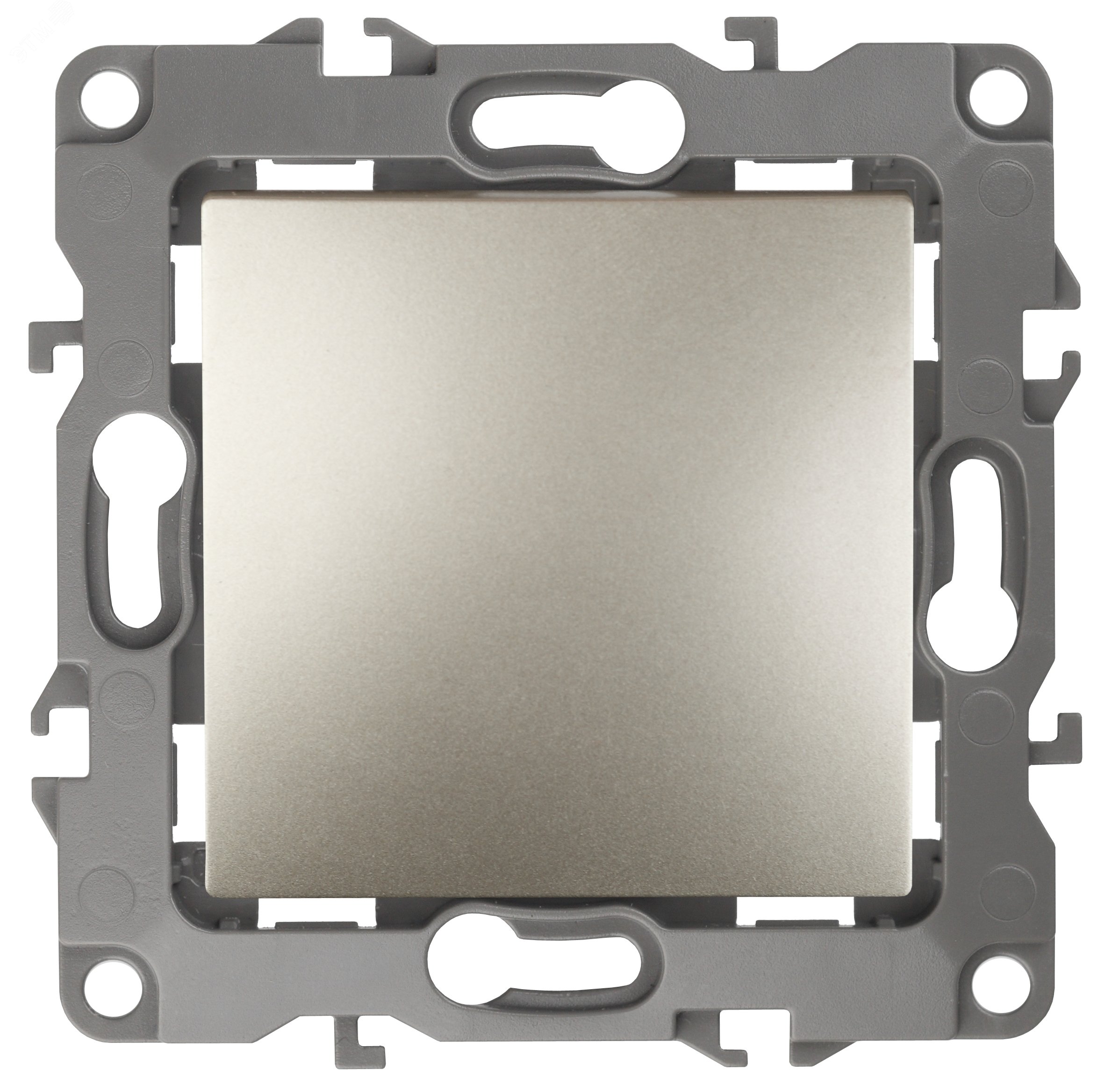 Изображение товара Выключатель кнопочный Эра12 шампань 10А IP20 надежный монтаж