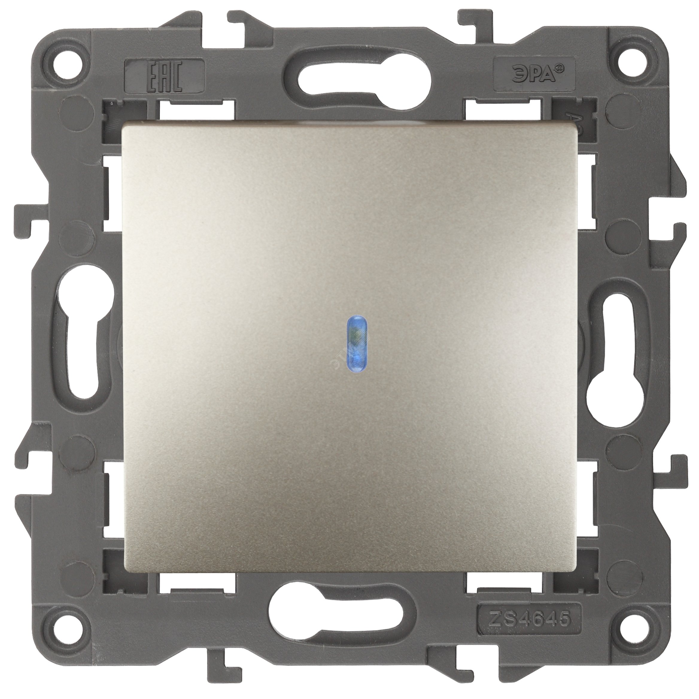 Изображение товара Выключатель одноклавишный с подсветкой Эра Elegance шампань 10А IP20