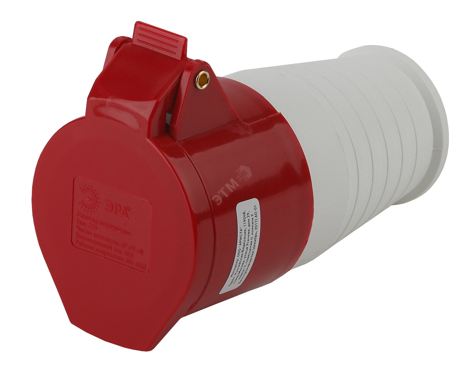 Изображение товара Розетка переносная 215 3Р+РЕ+N 16А 380В IP44 (10/60/1440) R-16-3P-PE-N-IP44 (шт)