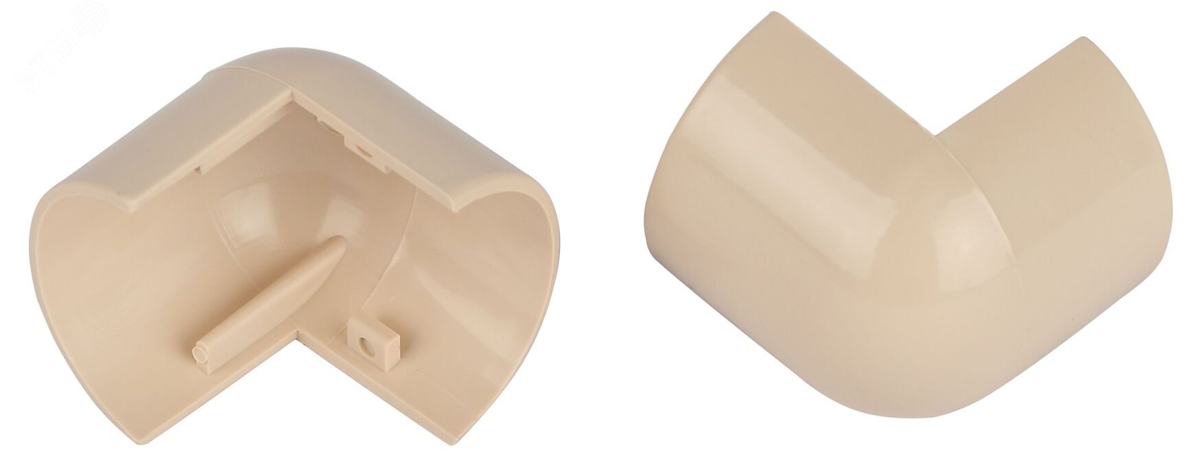 Изображение товара Угол внешний для полукруглого кабель-канала 30х13мм бежевый OC-KK-30-13-B 2шт/комплект (упак)