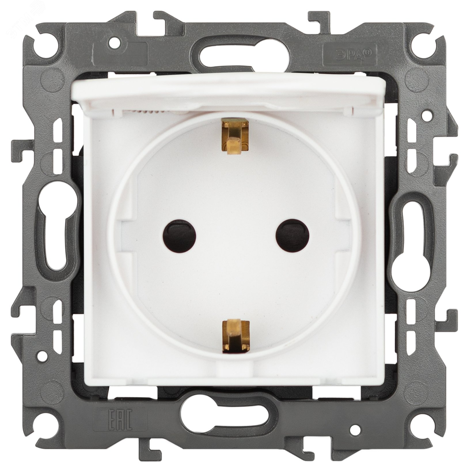 Изображение товара Розетка однофазная скрытого монтажа Эра 12 16А 250В белый матовый IP20