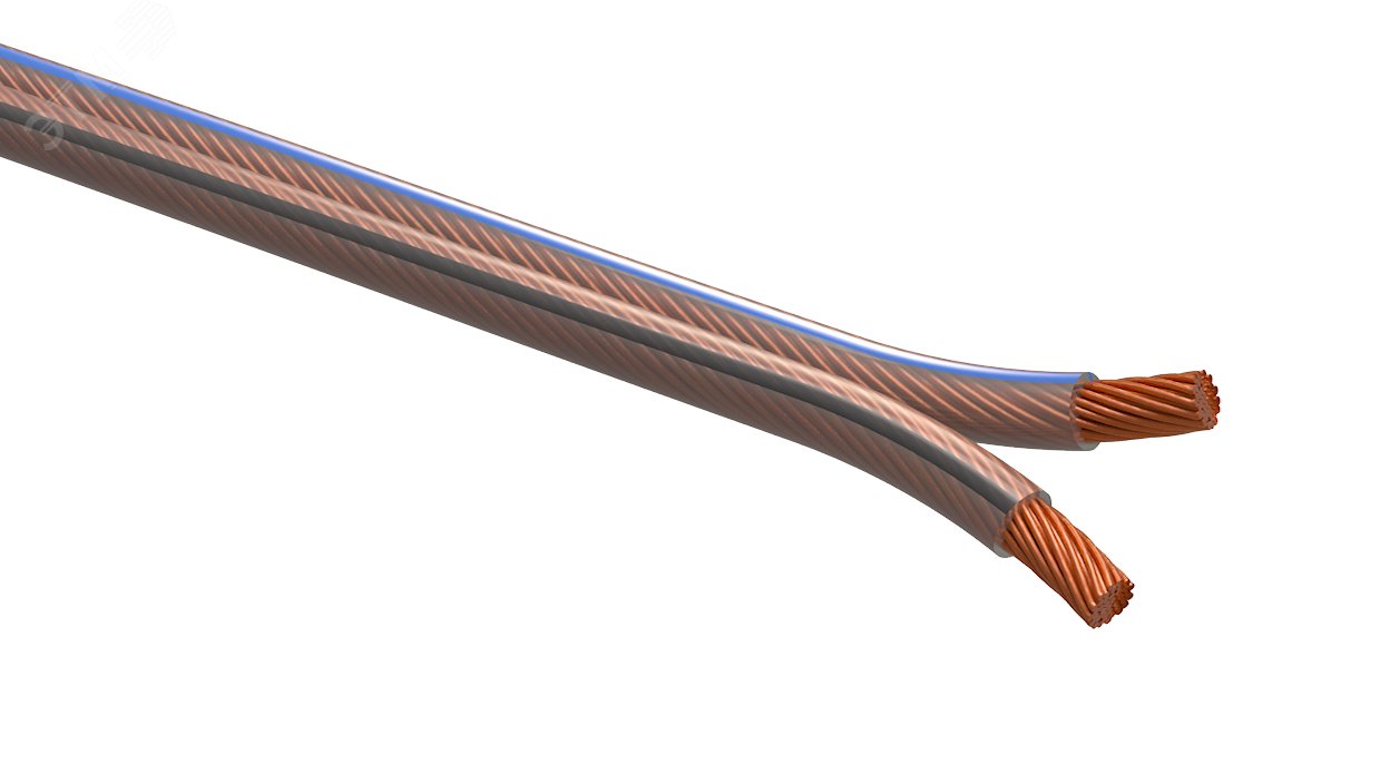Изображение товара Акустический кабель 2х1,50 мм2 прозрачный 20м ЭРА для аудио систем