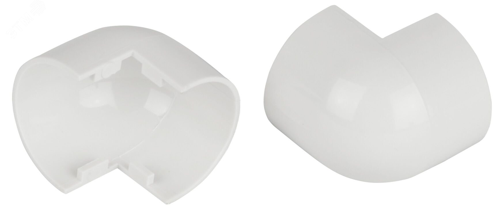 Изображение товара Угол внешний для полукруглого кабель-канала 20х12мм белый OC-KK-20-12-FW 2шт