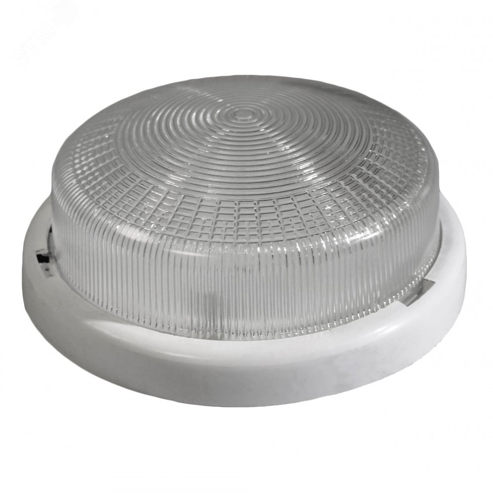 Светильник НБО 05-100-001 с ободком Рондо пластик/стекло IP44 E27 max 100Вт круг белый Б0053071 ЭРА