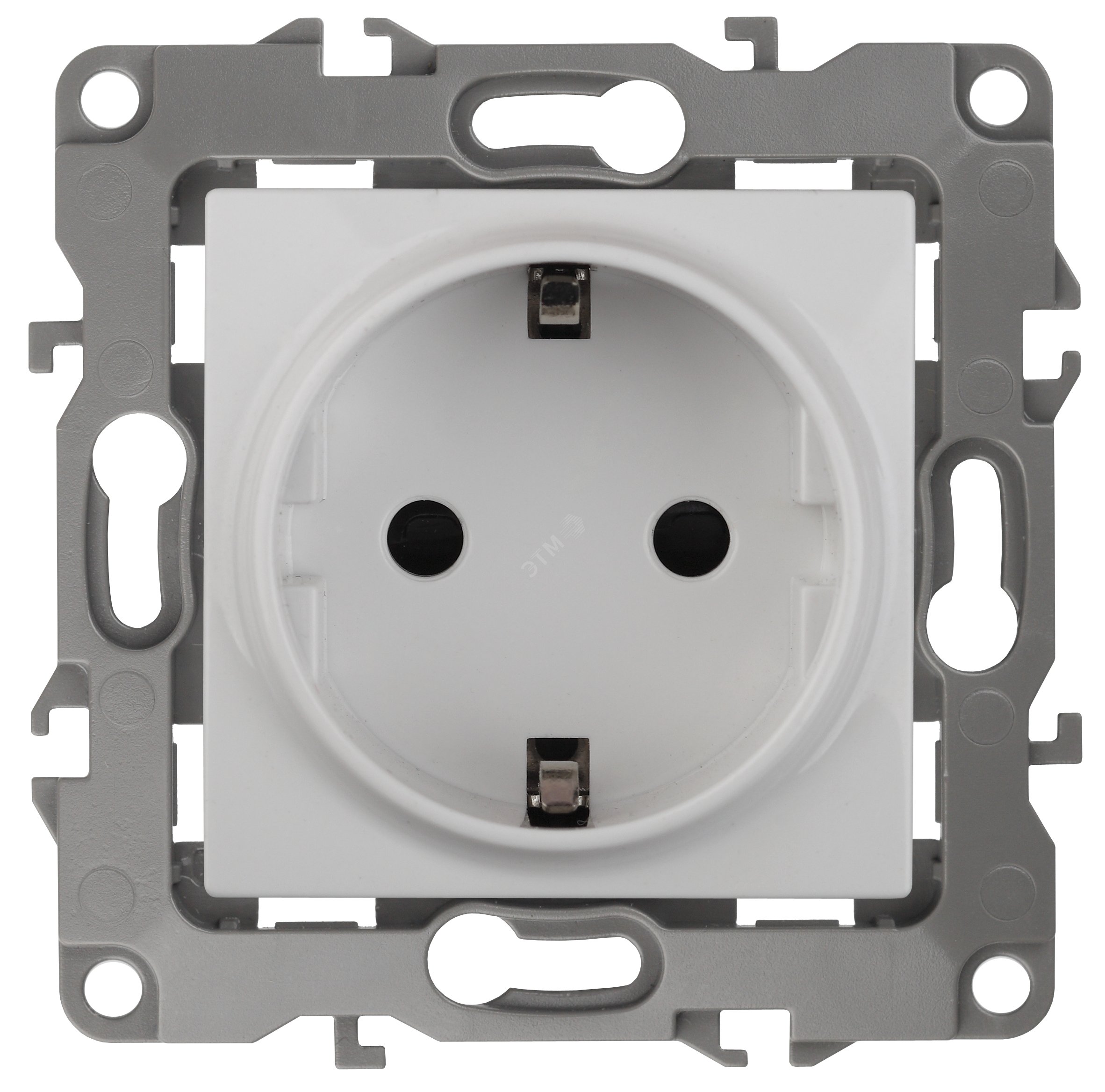 Изображение товара Розетка однофазная скрытого монтажа Эра 12 16А IP20 белая винтовая