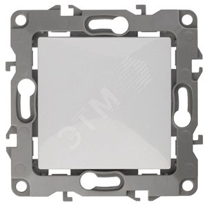 Изображение товара Переключатель 1-клавишный проходной серия Эра 12 белый 10А 250В