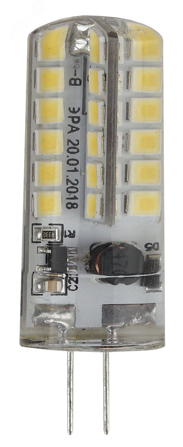 Лампа светодиодная LED 3.5Вт JC 2700К G4 теплый капсула 12V Б0033195 ЭРА - превью 3