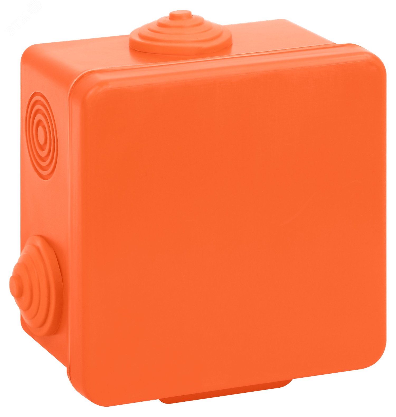 Изображение товара Коробка распаячная огнестойкая IP54 80х80х50 мм с гермовводами 7 вх ЭРА KOR-80-80-50-7g-OR-FR