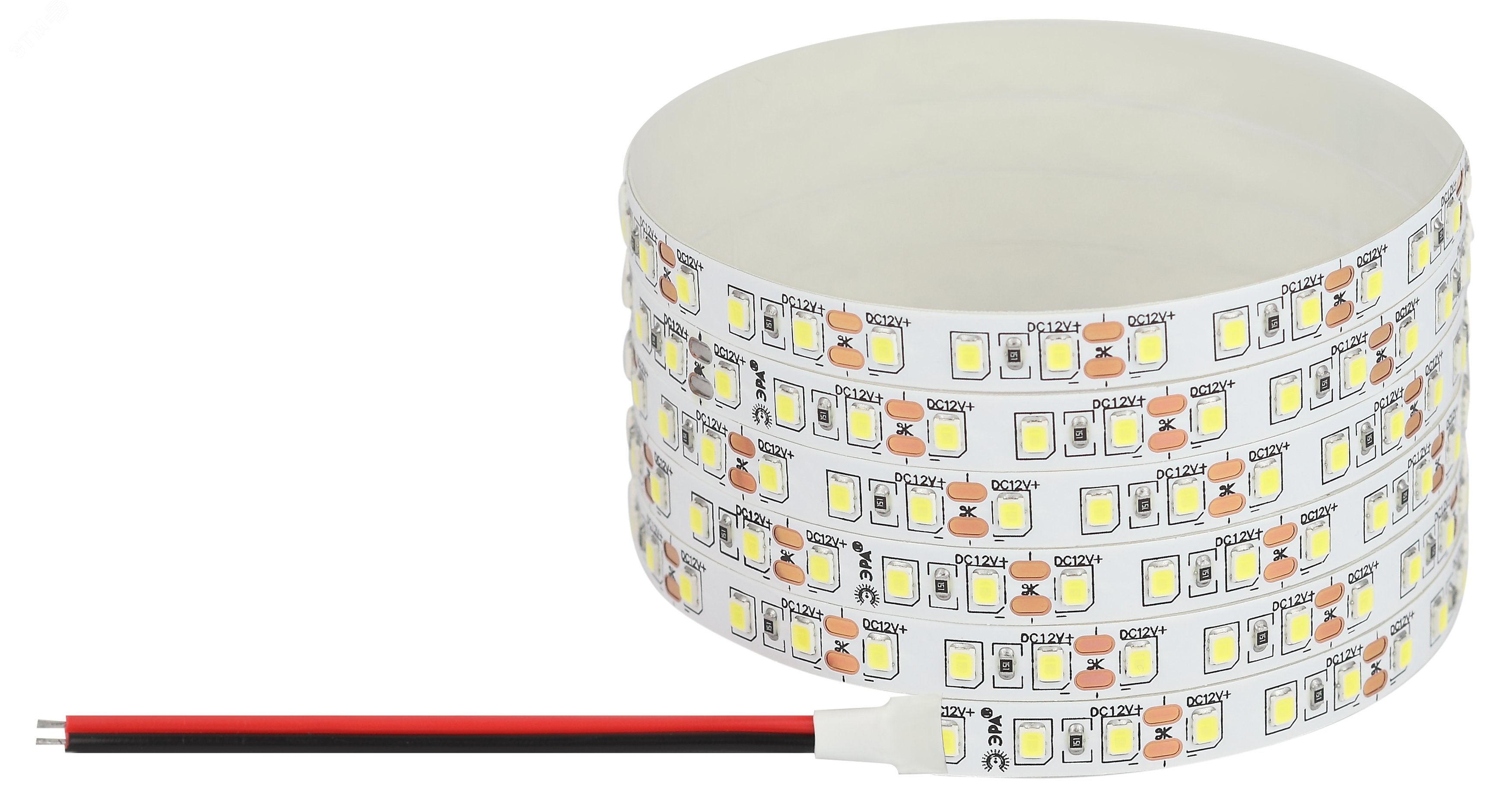 Изображение товара Светодиодная лента 9,6 Вт/м 12В IP20 120 LED/м 5 метров ЭРА LS2835
