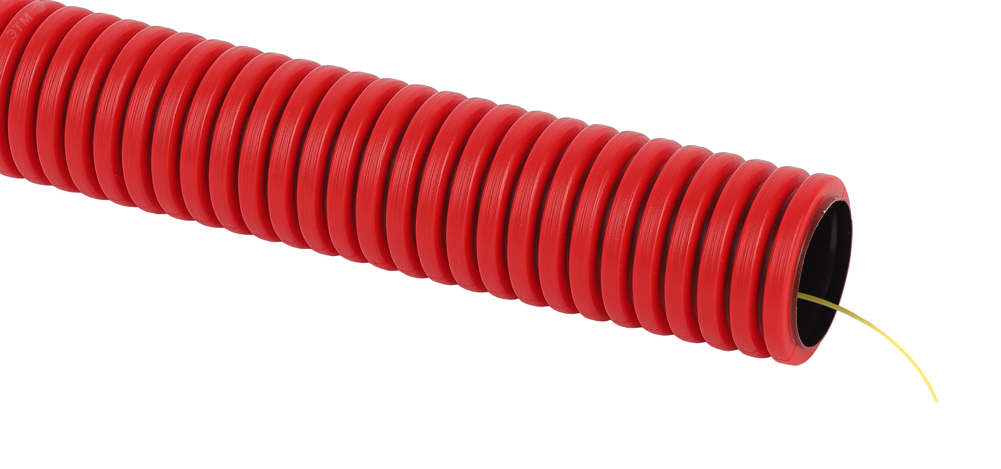 Труба гофрированная двустенная ПНД (красная) d 63мм с зонд. 50м (3) Б0048279 ЭРА