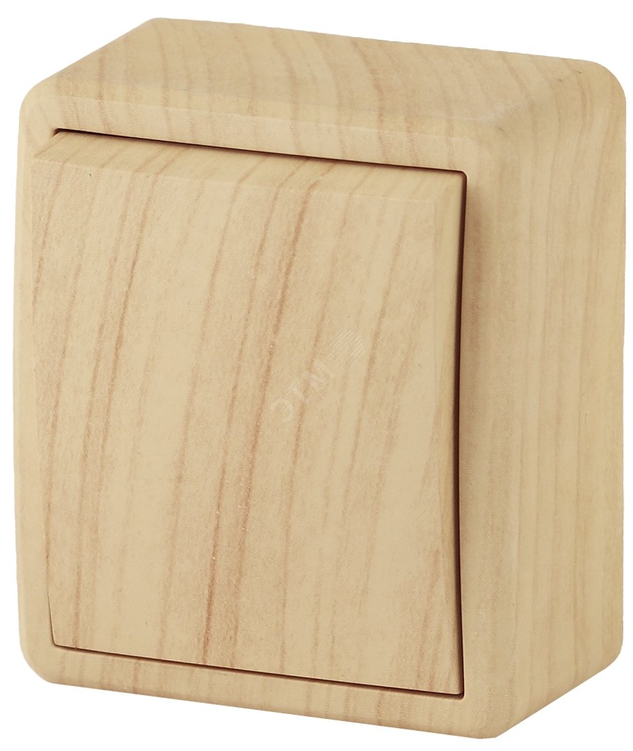 Изображение товара Переключатель 10АХ-250В Эра Эксперт сосна одноклавишный IP20