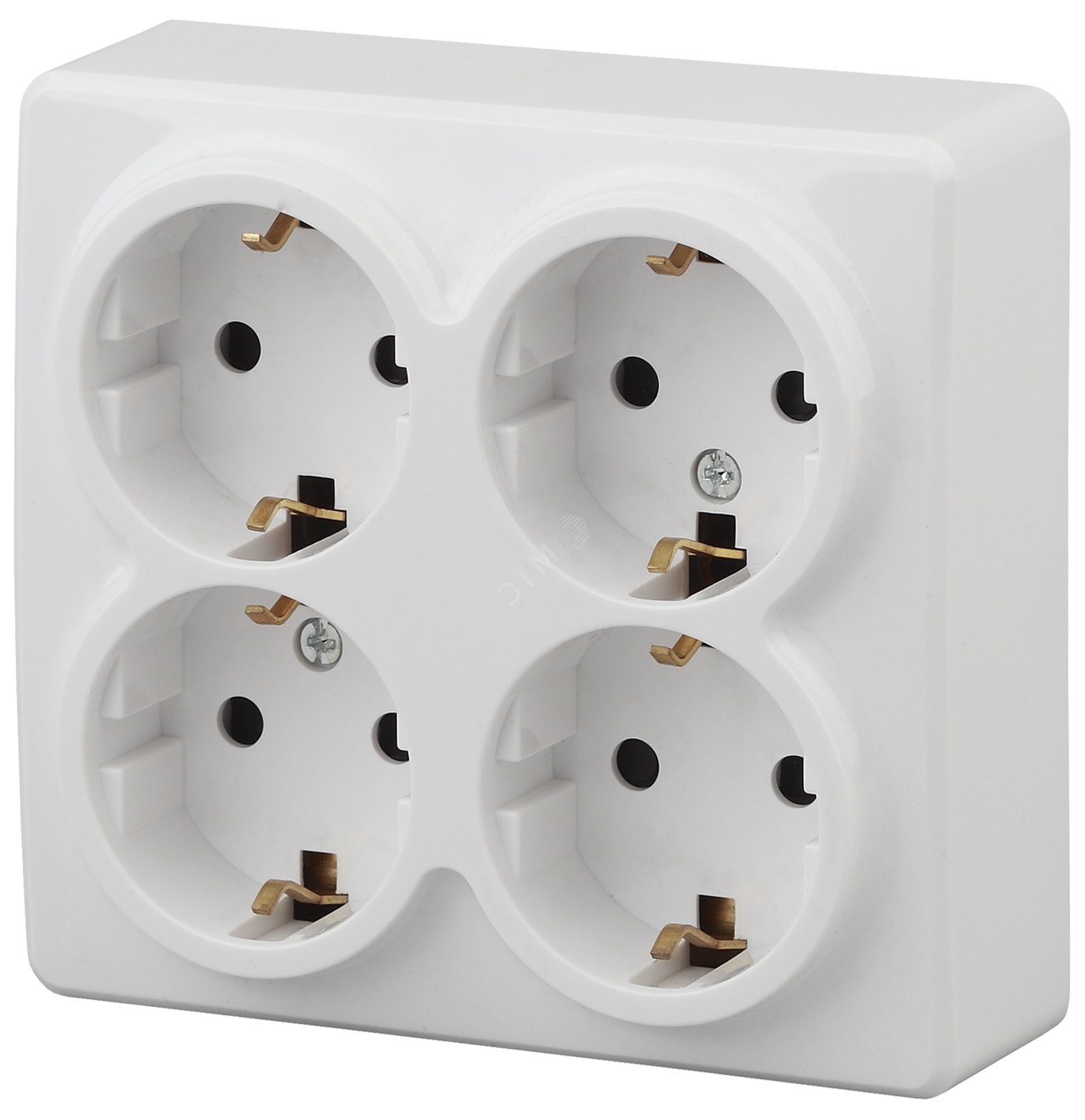 Изображение товара Розетка наружная четырехместная Эра Эксперт IP20 16А 250В белая