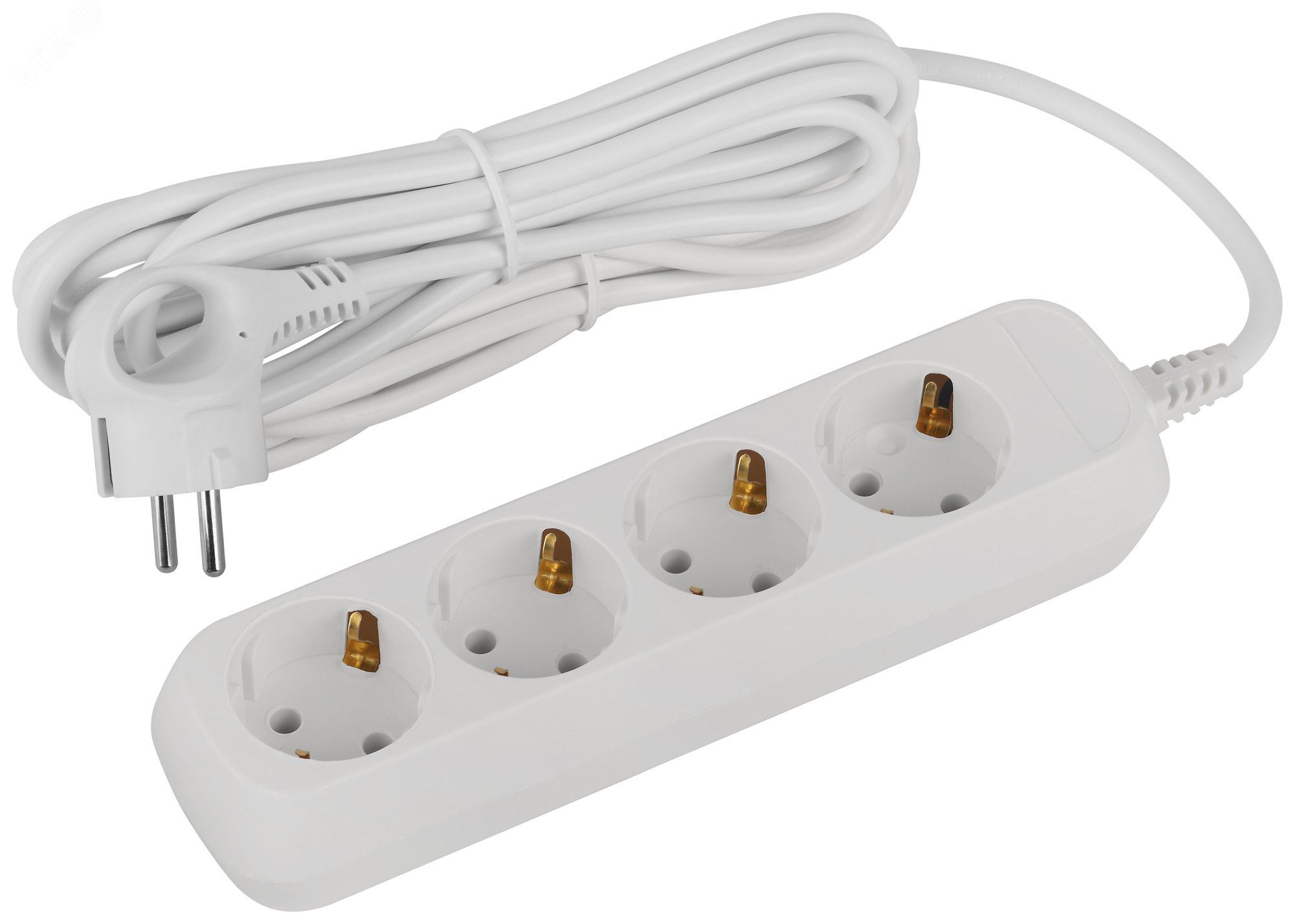 Изображение товара Удлинитель электрический с 4 розетками заземлением 5м ПВС 3x0.75мм2 ЭРА