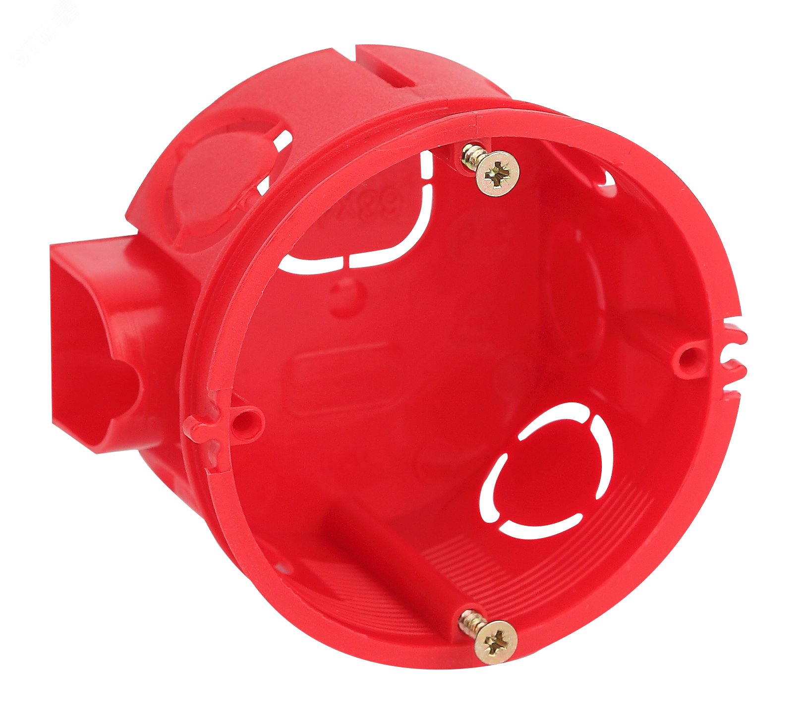 Изображение товара Коробка установочная KUTS-68-42-s-red усиленная для твердых стен с саморезами, стыковочные узлы красная IP20 (шт)