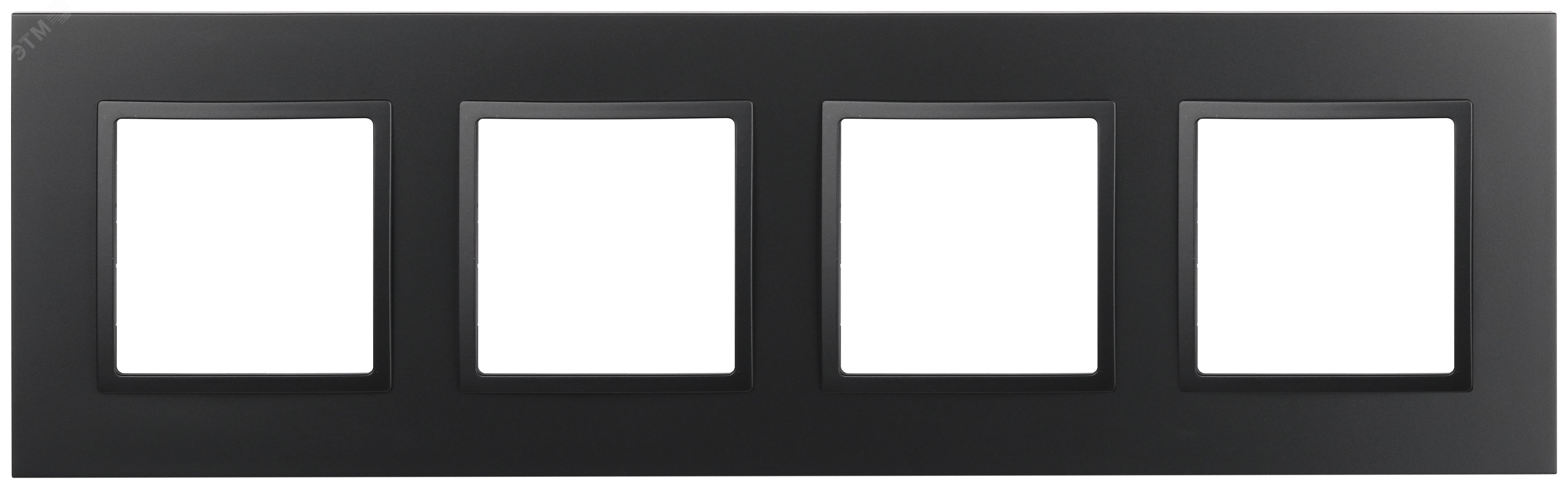 Изображение товара Рамка для розеток и выключателей 4 поста ЭРА Elegance антрацит поликарбонат