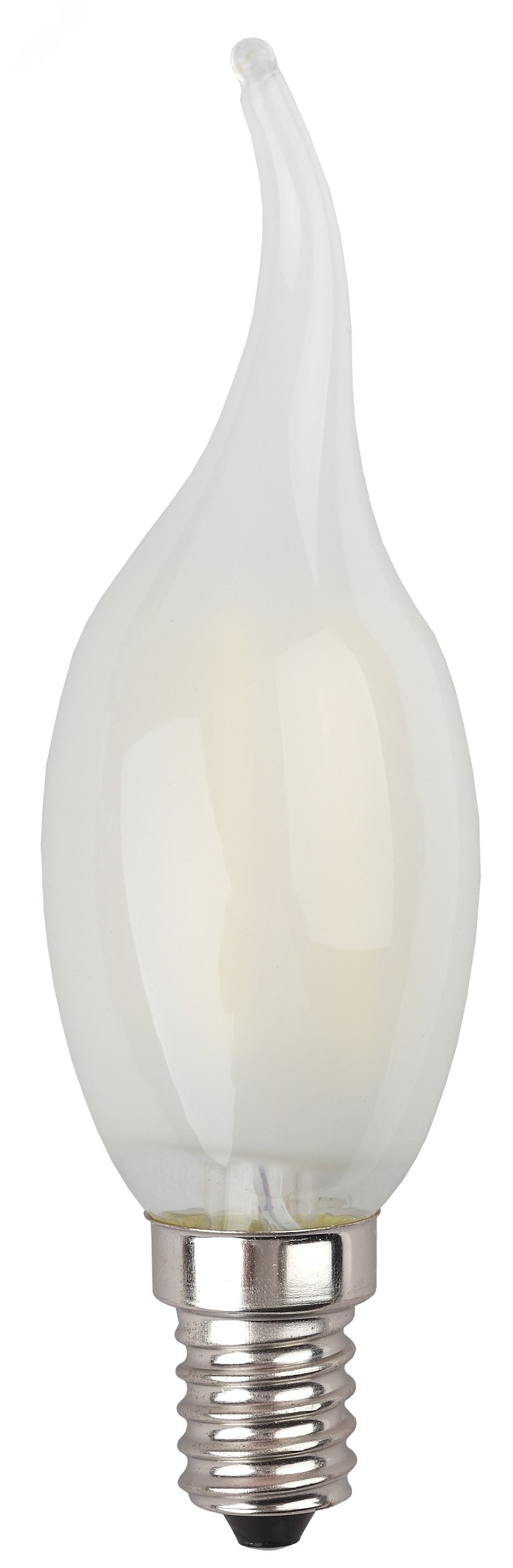 Лампа светодиодная филаментная F-LED BXS-5W-827-E14 frost (филамент, свеча на ветру мат., 5Вт, тепл, E14 (10/100/2800) Б0027927 ЭРА - превью 3