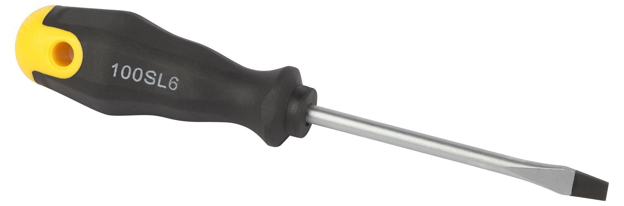 Изображение товара Отвертка шлицевая SL6х100 мм двухкомпонентная рукоятка (шт)