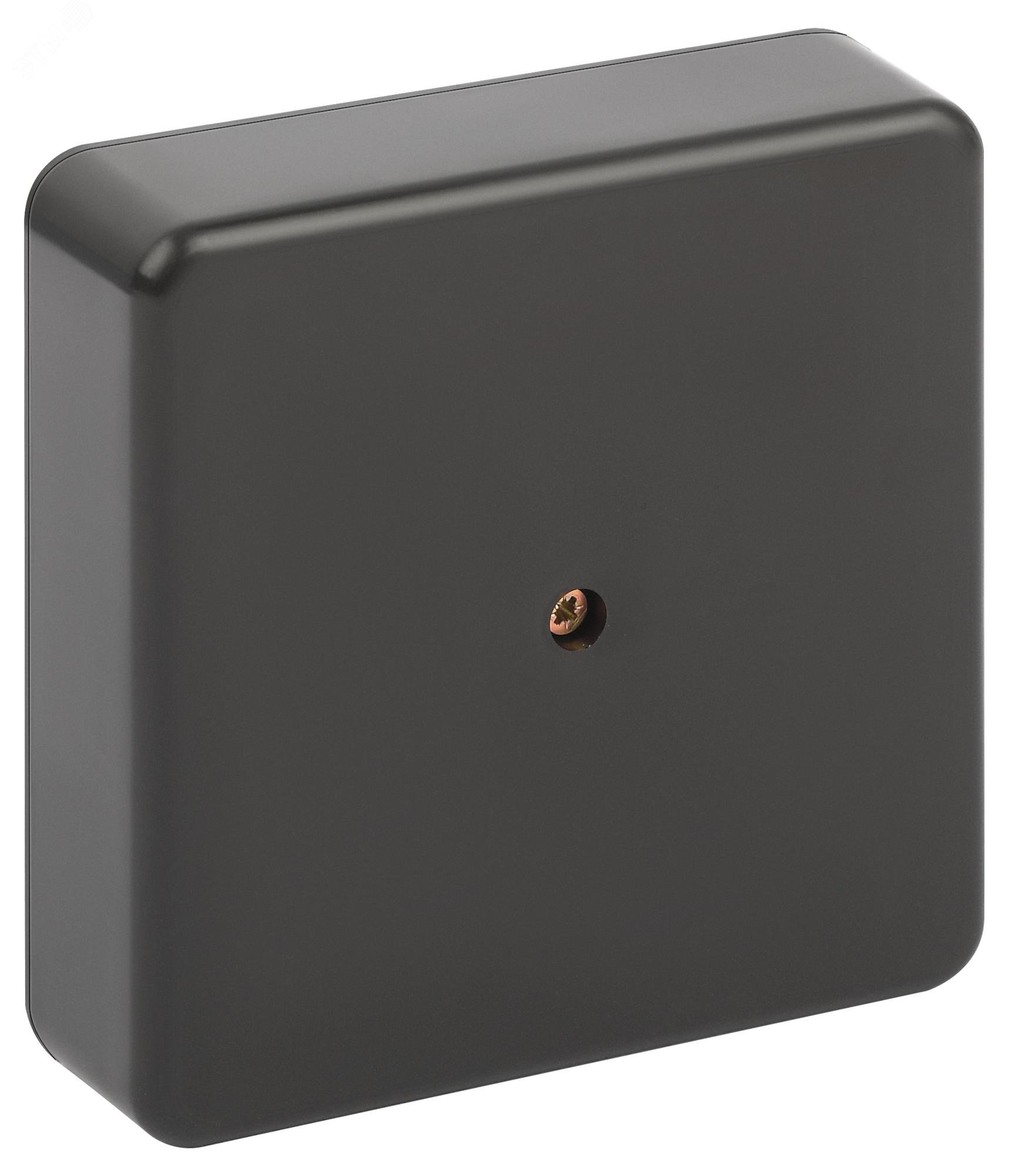 Изображение товара Распаячная коробка BS-B-100-100-30 для кабель-канала, черная, IP40, Россия