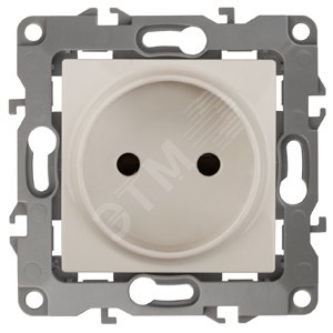 Изображение товара Розетка силовая однофазная скрытая монтажа серия Эра 12 IP20 16А 250В слоновая кость