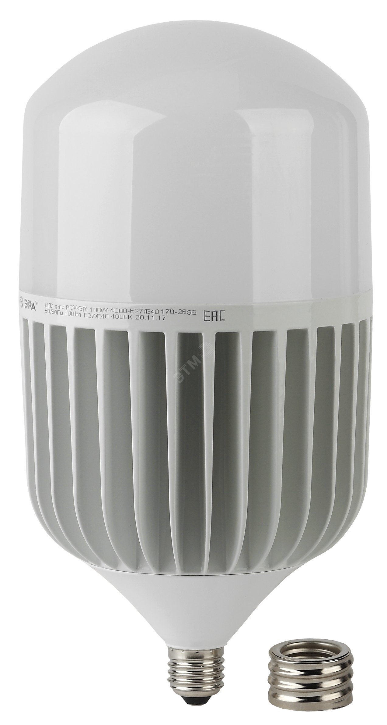 Лампа светодиодная LED 100Вт E27/E40 6500K Т160 колокол 8000Лм холодный Б0032090 ЭРА - превью